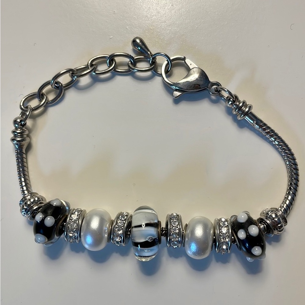 Pandora-Style Adjustable Charm Bracelet